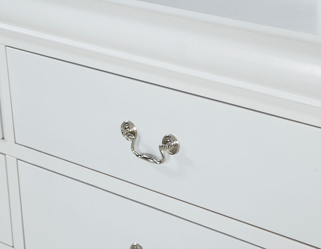 Crown Mark Louis Philip Nightstand - White