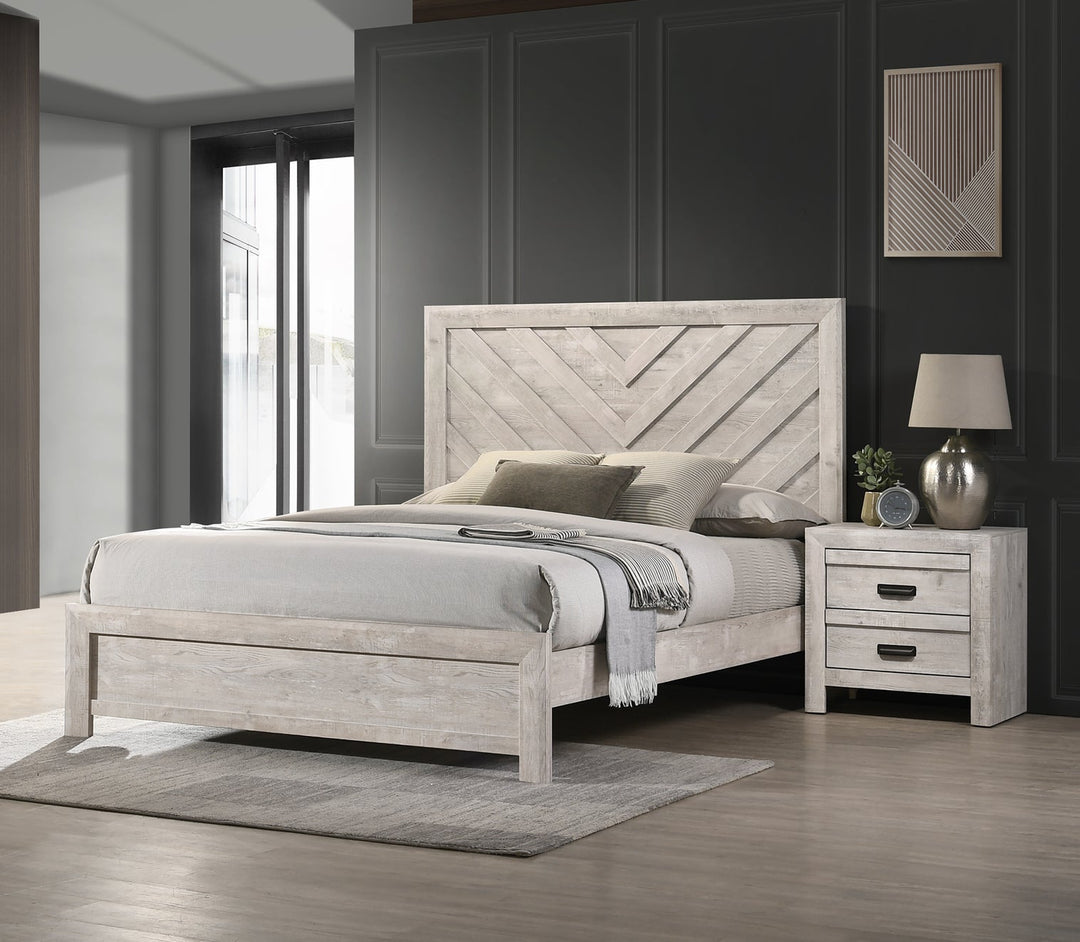 Crown Mark Valor Nightstand - White