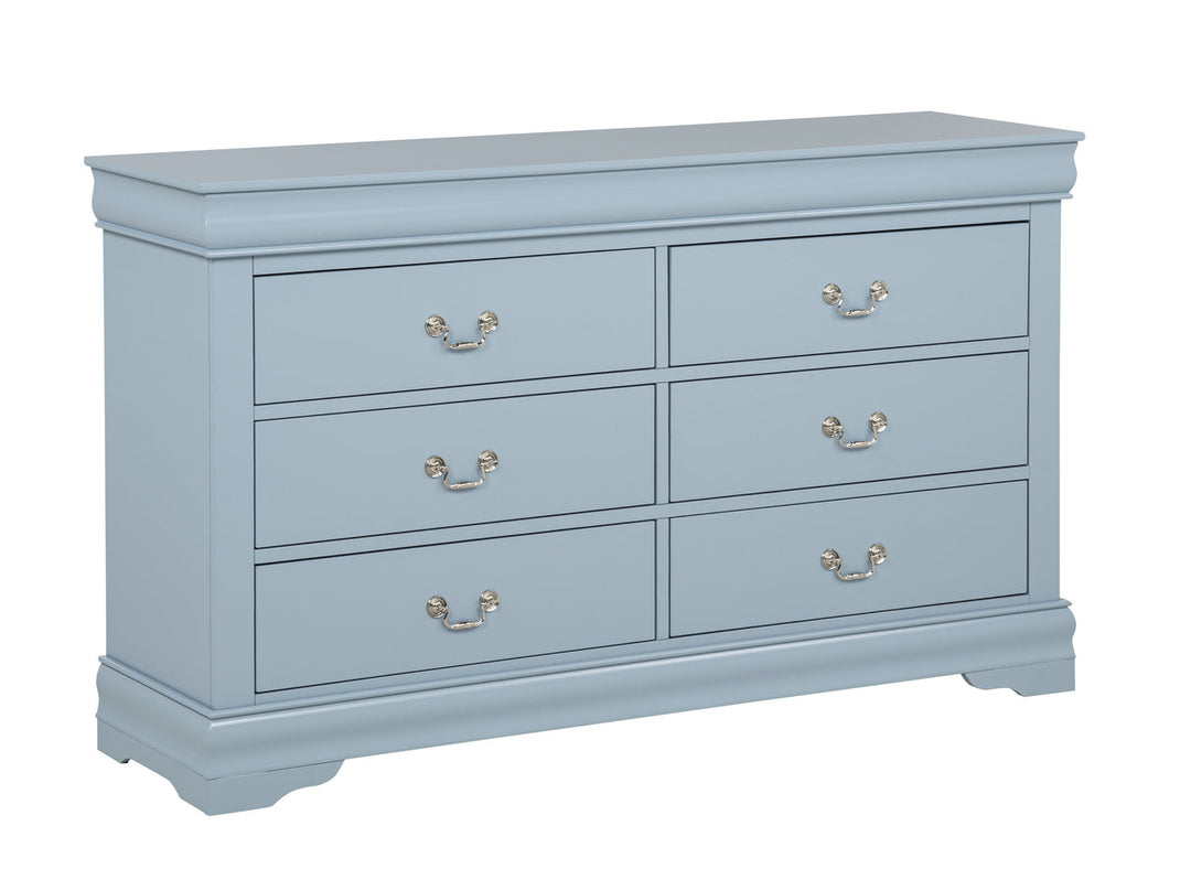 Crown Mark Louis Philip 3-Piece Bedroom Set - Light Blue