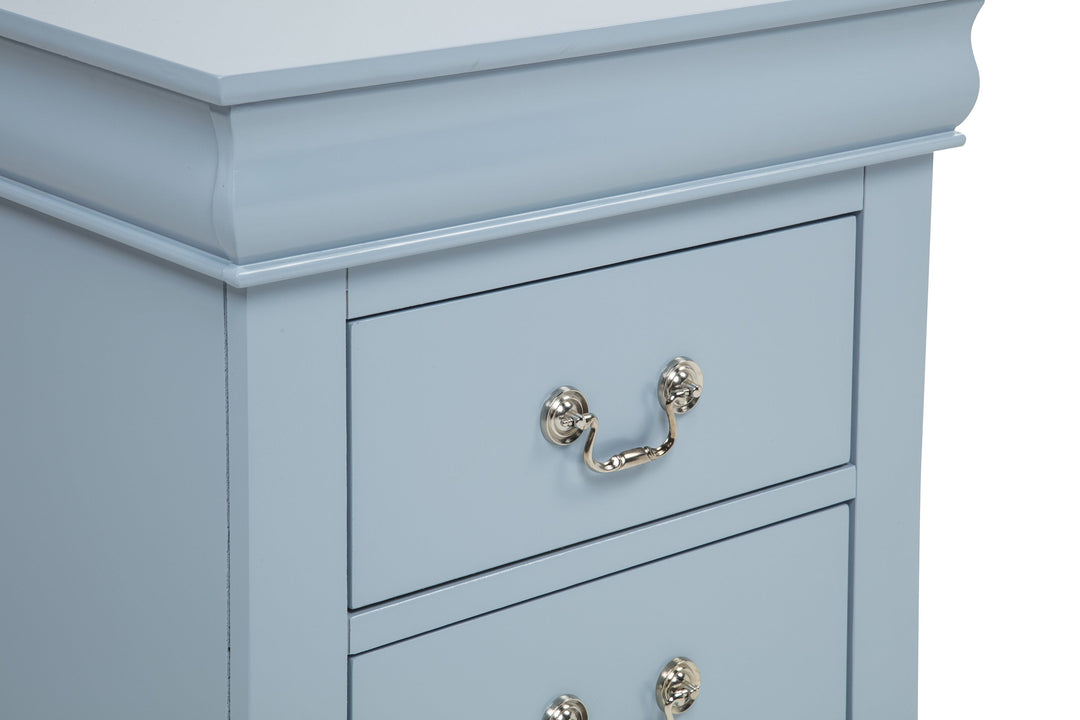 Crown Mark Louis Philip 3-Piece Bedroom Set - Light Blue