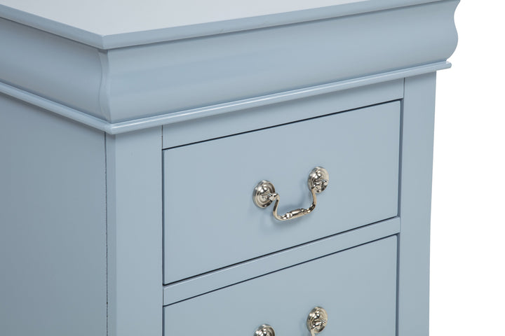 Crown Mark Louis Philip 3-Piece Bedroom Set - Light Blue