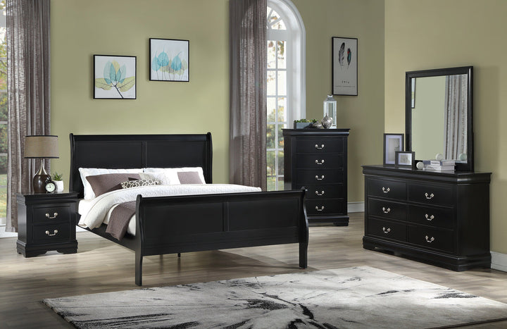 Crown Mark Louis Philip Queen Bed - Black