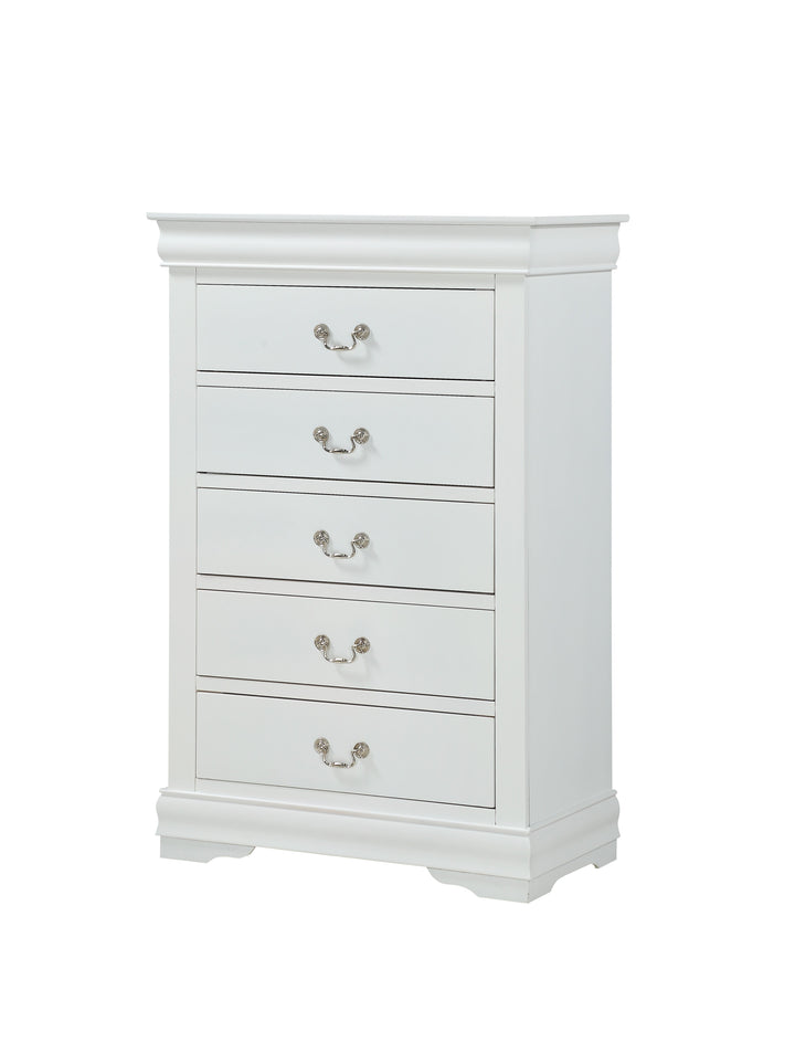Crown Mark Louis Philip 3-Piece Bedroom Set - White