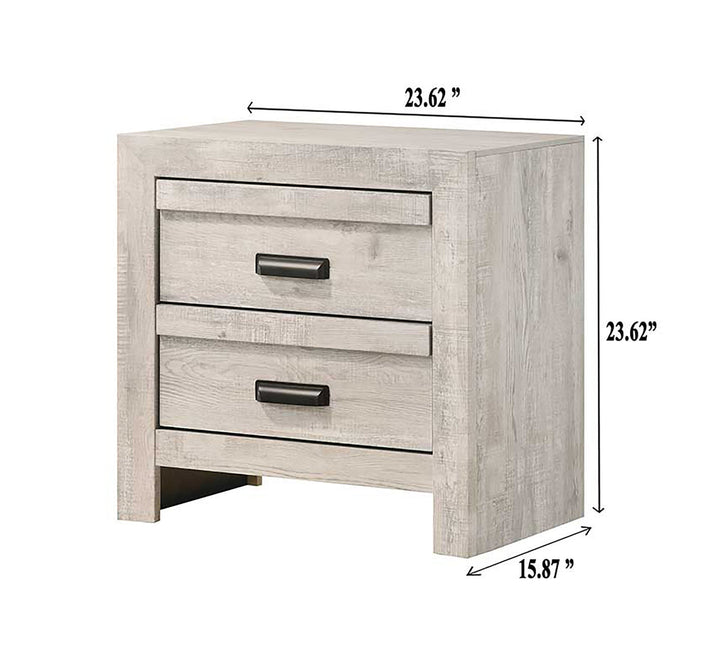 Crown Mark Valor 3-Piece Bedroom Set - White