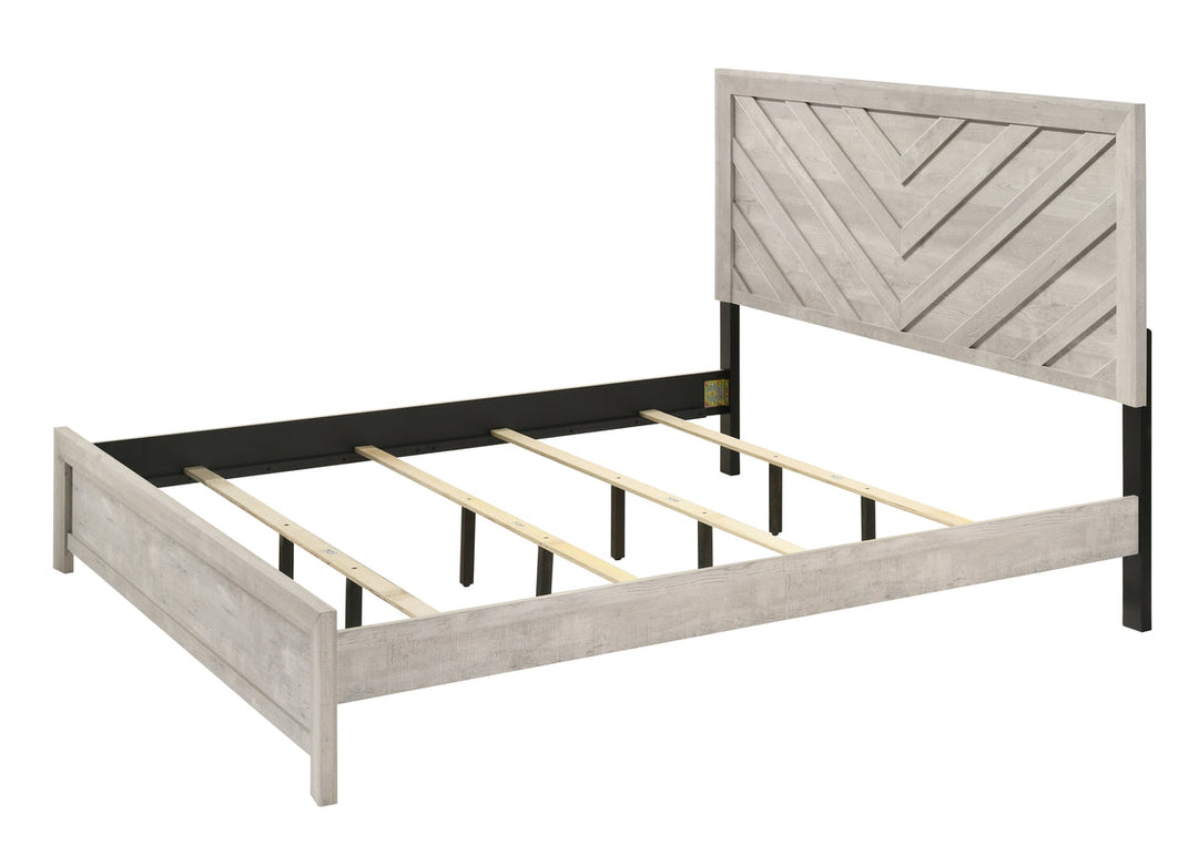 Crown Mark Valor 3-Piece Bedroom Set - White