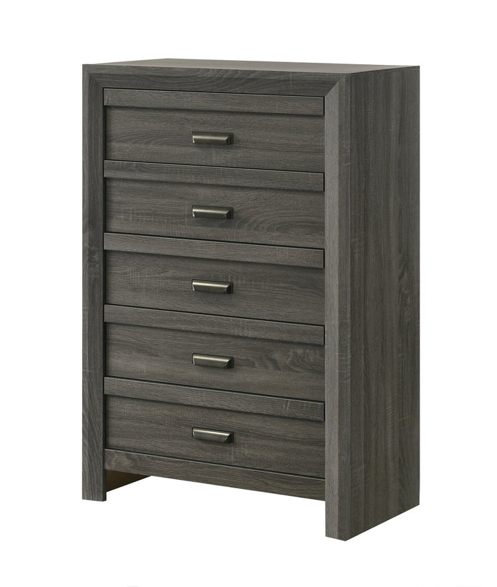 Crown Mark Valor 3-Piece Bedroom Set - Gray