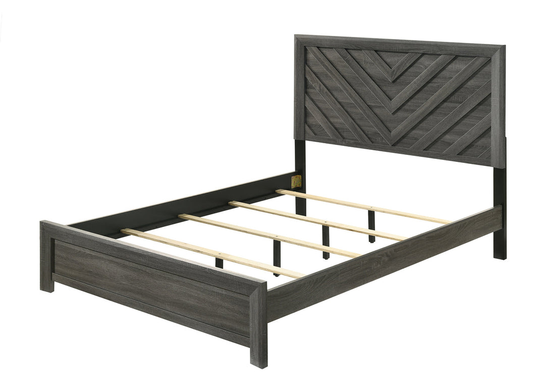 Crown Mark Valor 3-Piece Bedroom Set - Gray