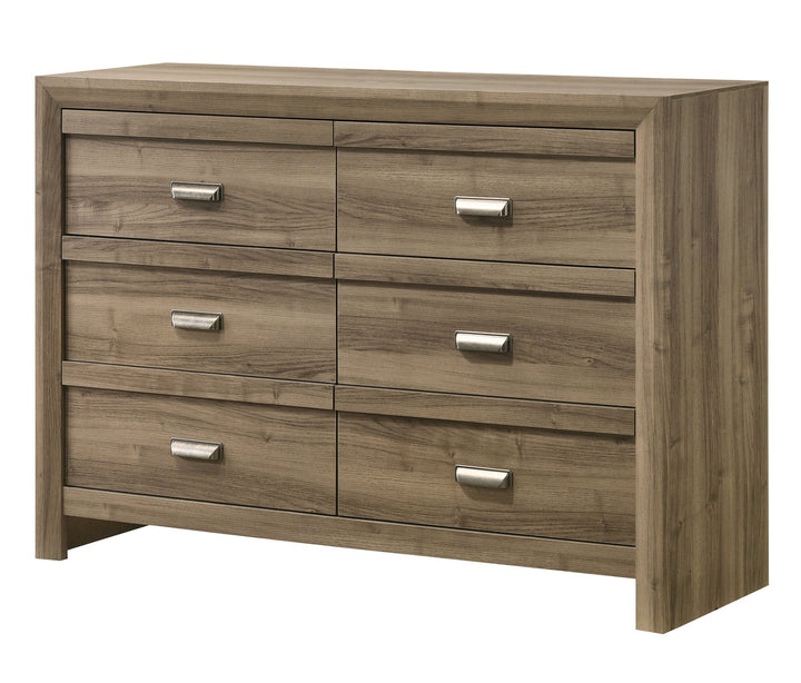 Crown Mark Valor 3-Piece Bedroom Set - Light Brown