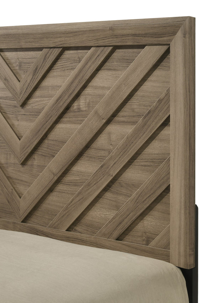 Crown Mark Valor 3-Piece Bedroom Set - Light Brown