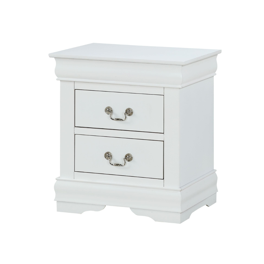 Crown Mark Louis Philip Nightstand - White