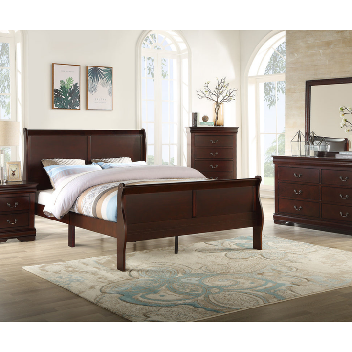 Crown Mark Louis Philip 3-Piece Bedroom Set - Cherry
