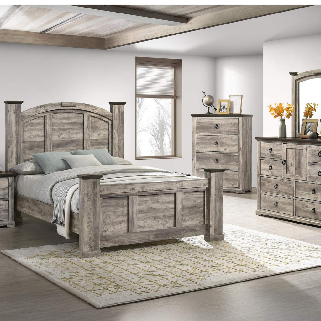 Crown Mark Ella-Mae 2-Piece Bedroom Set - Reclaimed Gray