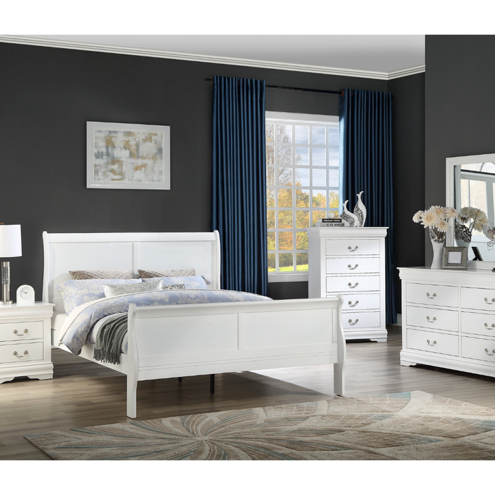 Crown Mark Louis Philip 3-Piece Bedroom Set - White