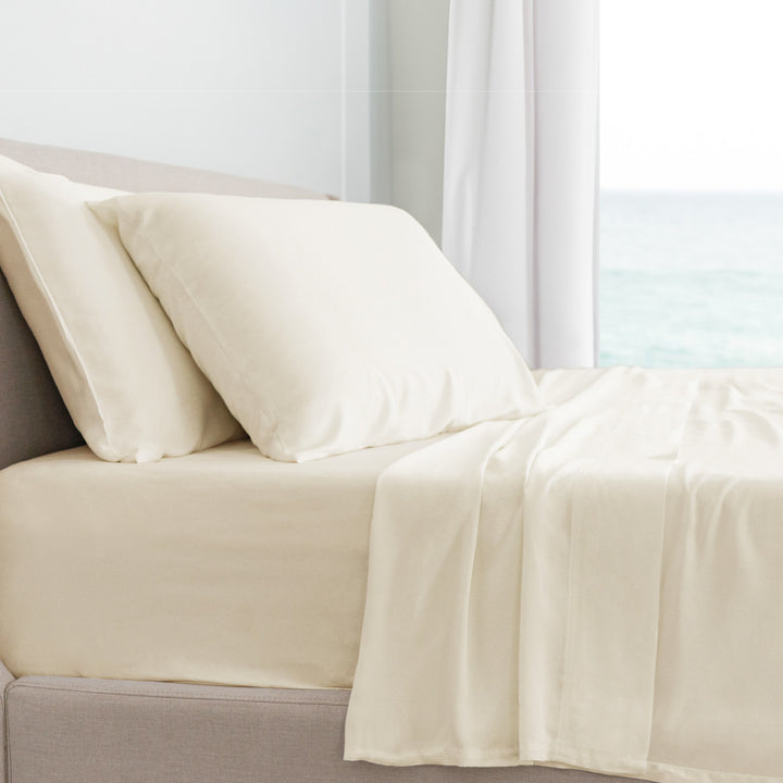Classic Bamboo Bed Sheet Set by Cariloha — Ivory