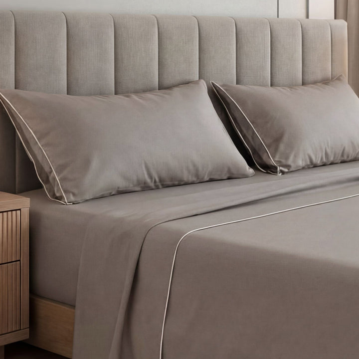 Retreat Bamboo Pillowcase Set by Cariloha — Coastal Gray/White Merrow