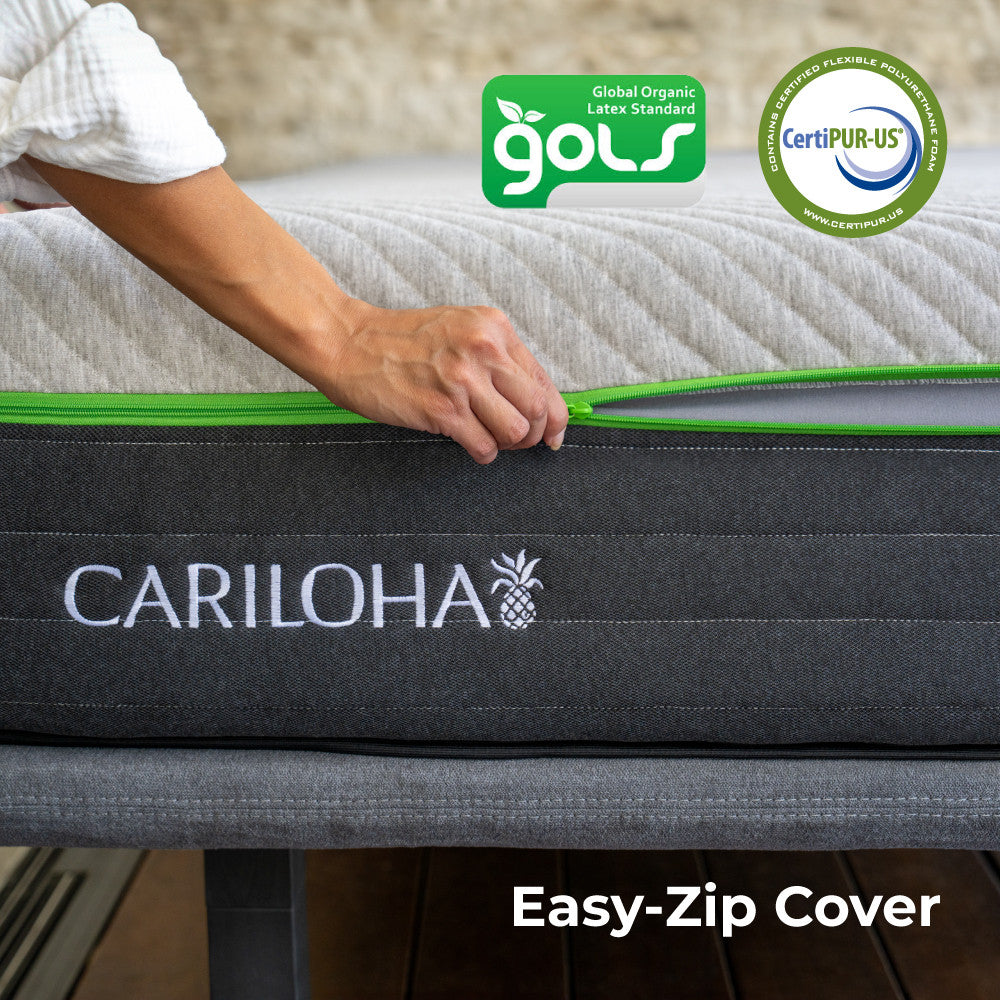 Cariloha Retreat Hybrid Mattress — Easy zip cover