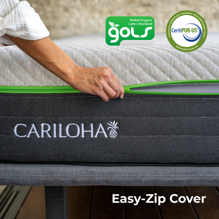 Cariloha Retreat Hybrid Mattress — Easy zip cover