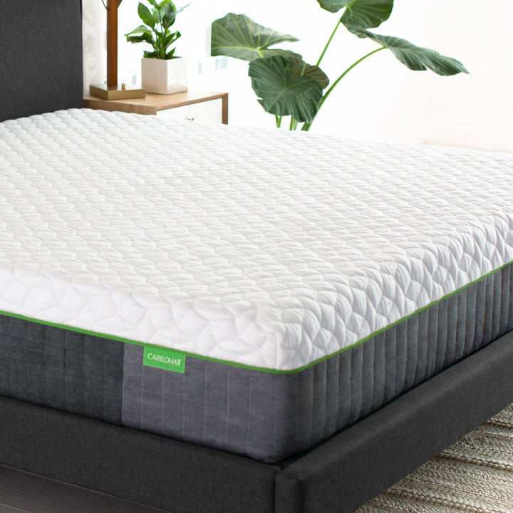 Cariloha Resort Bamboo Mattress — close-up on corner of resort mattress